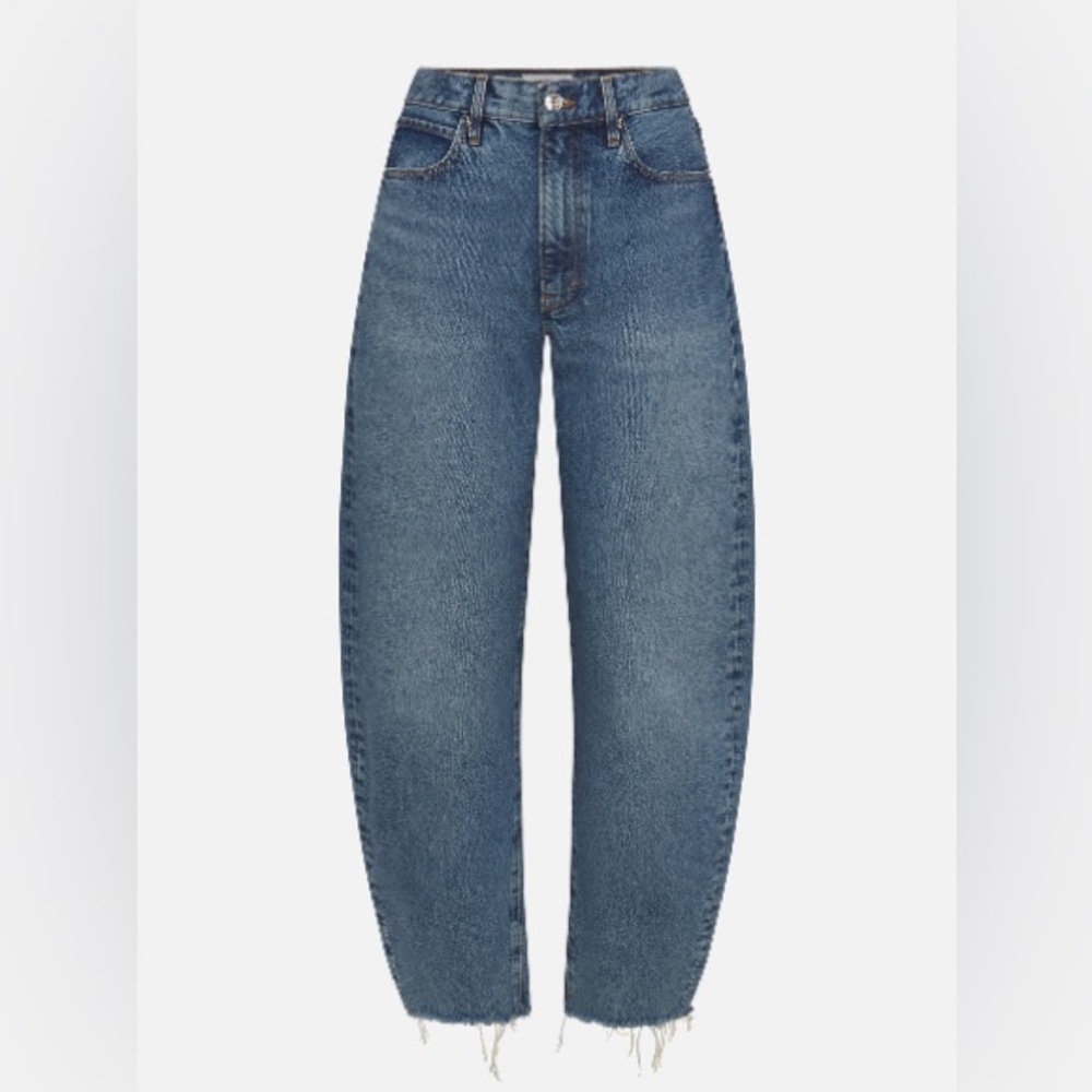 Frame bubble crop jeans worn once in KNOCK OUT RAW FRAY size 25